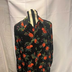 Ellos  black floral tunic top.